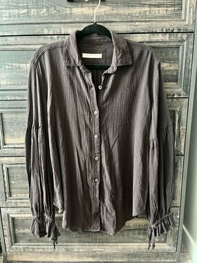 We The Free brown long sleeve button down size small